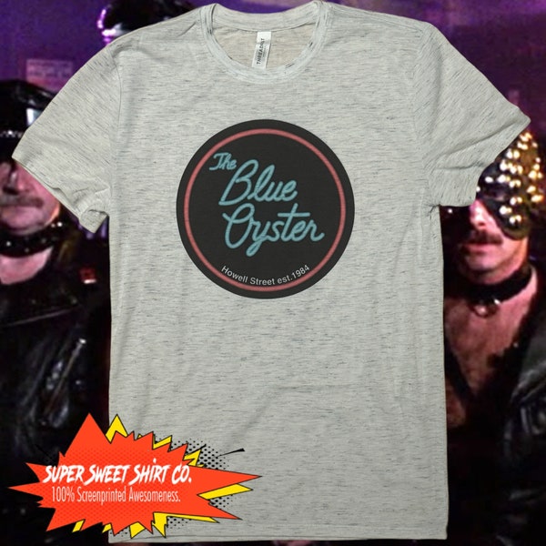 Retro Police Academy Blue Oyster T-Shirt 80s Gay Bar Graphic Tee Unique Gift for Movie Fan LGBT Pride Shirt