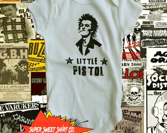 Little Pistol Punk Baby Bodysuit, Punk Baby Clothes, Unisex Baby Clothes, Skater Baby Clothes, Unique Baby Shower Gifts, Punk parents