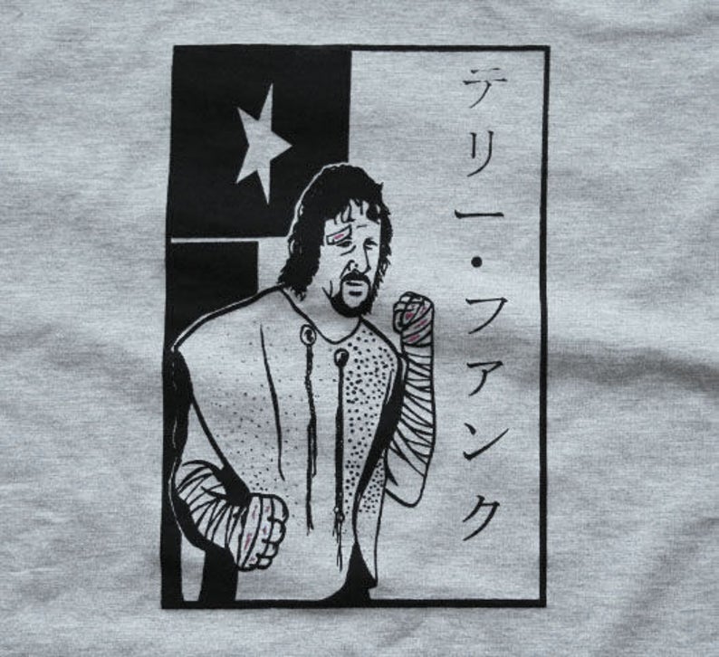 Terry Funk Tribute Shirt, Classic Wrestling, gift for him, boyfriend present, birthday t-shirt, fathers day tee, unisex clothing, Japan image 2