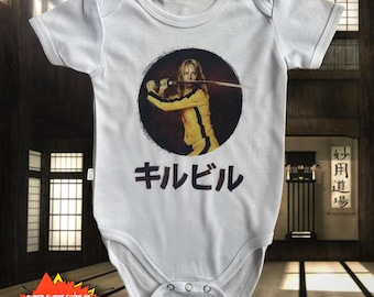 Kill Bill Baby Bodysuit – Cult Movie Bodysuit – Soft Baby Gift for Movie Fans – Retro Film Infant Outfit – Unisex Baby Bodysuit