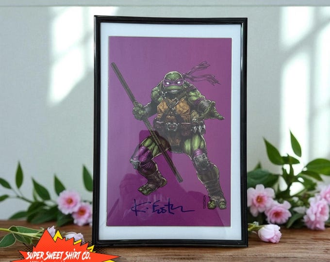 Featured listing image: TMNT Vol. 6 #1 Framed Comic – Donatello Virgin Variant – Signed by Kevin Eastman – COA – NM – Teenage Mutant Ninja Turtles