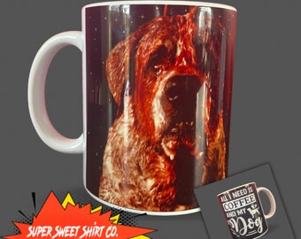 Cuju Coffee Mug, Coffee Cup, Dog cup, Ceramic Mug, Coffee Lover Gift, 80s, Office Mug, Coffee Cup, Horror Holiday Mug, fangoria, Pennywise