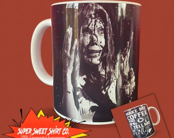 Carrie Coffee Mug, Coffee Cup, tea cup, Ceramic Mug, Coffee Lover Gift, 80s, Office Mug, Coffee Cup, Horror Holiday Mug, fangoria, Pennywise