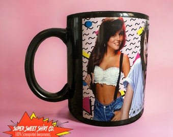 Tiffani Amber Thiessen, Kelly Kapowski Coffee Mug, 11 oz cup, Perfect Retro Gift, Zack, Bayside, 80s, 90s