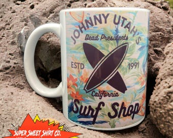 Point Break Coffee Mug, Coffee Cup, Patrick Swayze Mug, Johnny Utah, Ceramic Mug, Coffee Lover Gift, Surfing, Home Office, Cup, tea Mug