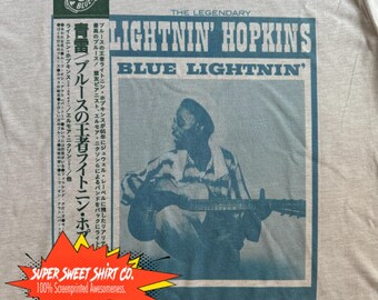 Lightnin' Hopkins T-shirt, Inspired by Japanese Import Vinyl Art
