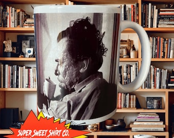 Charles Bukowski Coffee Mug, Chinaski, Ceramic Handled Mug, Handmade Coffee Mug, Kitchen and Dining, Coffee Cup, Tea cup, Diner Coffee Mug