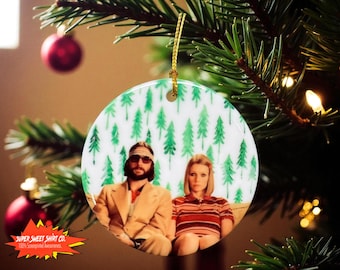 Royal Tenenbaums Christmas Ornament – Handmade Ceramic Ornament of Richie & Margot – Wes Anderson Holiday