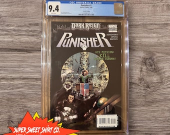 Punisher #1 CGC Graded Comic 9.4, WP Variant, Very Rare Unique Investment Gift for New Parents or Comic Enthusiasts
