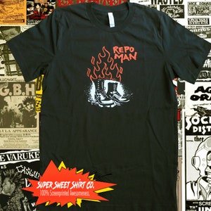 Repo Man Shirt, t shirt, 80&#39;s Cult Film, mens gift, punk patches, punk clothes, cyberpunk, for him, west coast, Gift for dad, Cyber Punk