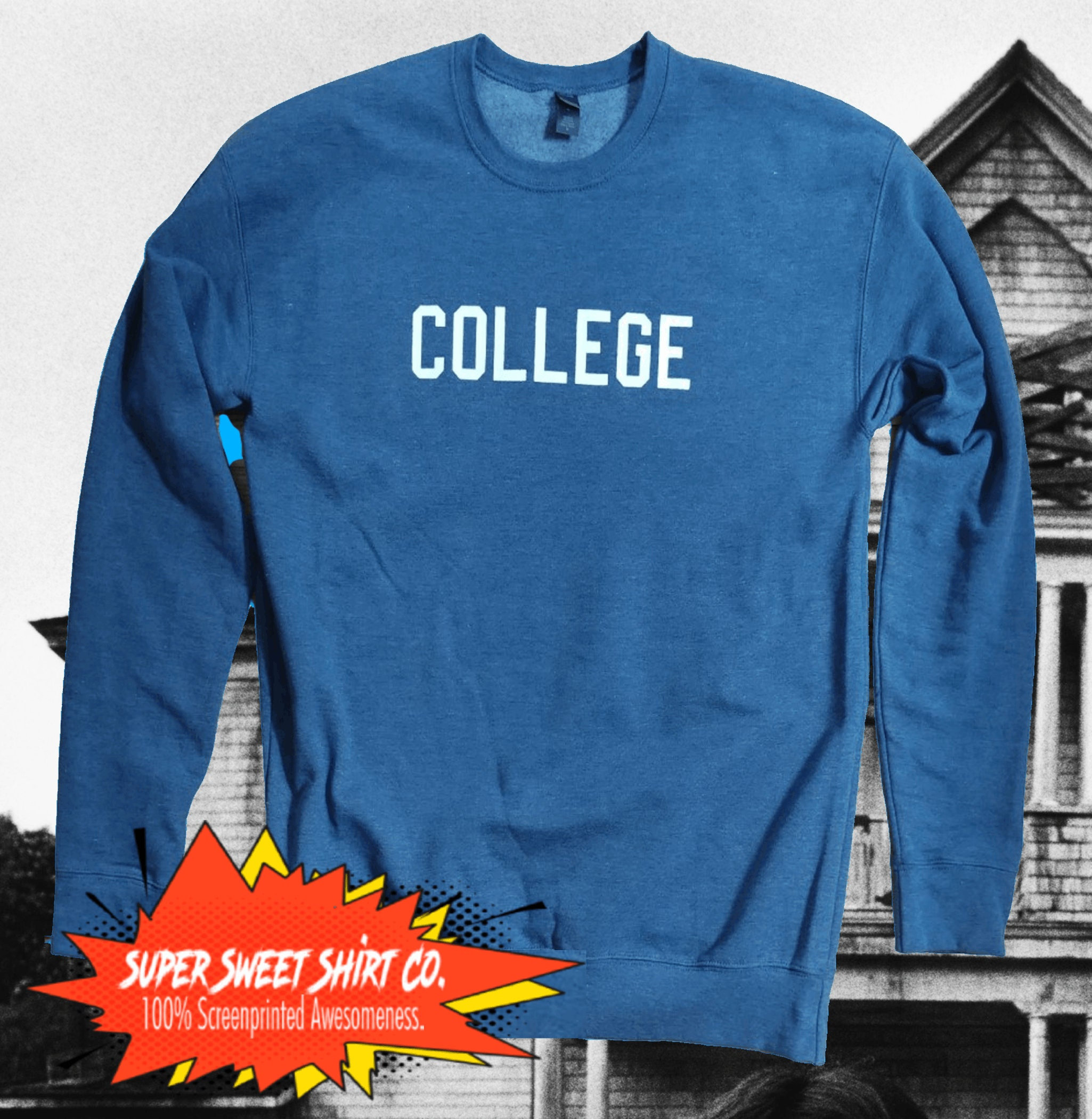 goodness college logo crew neck sweat