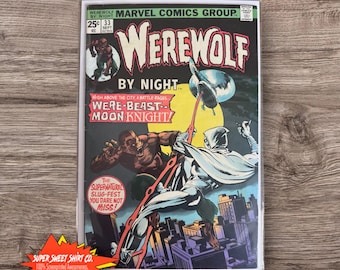 Werewolf by Night #33 - Key Issue, 2nd Moon Knight Appearance, Marvel 1975, Very Fine Condition