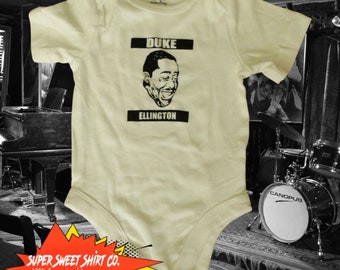 Duke Ellington Jazz bodysuit, baby shower gift, New Dad, New Mom Gift, Expecting Mom Gift, Gender Neutral Baby Clothes, baby boy, baby girl