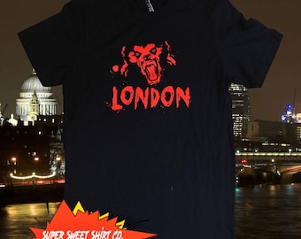 American Werewolf in London Shirt, unisex tee, Gifts for Him, Halloween tee, Boyfriend Gift, unique halloween, Husband Gift, halloween shirt