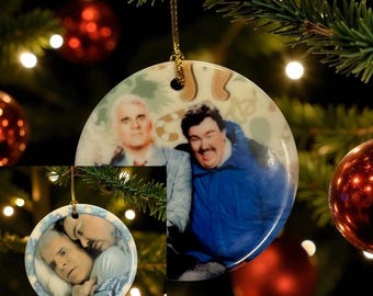 Planes, Trains and Automobiles Ornament Set – John Candy & Steve Martin Christmas Ornament – Handmade