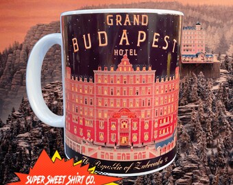 Grand Budapest Hotel Mug, Society of Crossed Keys, Coffee gift, Wes Anderson movie, Wes Anderson, gift for her, coffee cup,