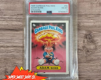 Garbage Pail Kids #8a, Adam Bomb Vintage 1985 Card, Collectible Trading Card Gift for Nostalgic Fans