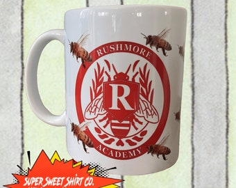 Rushmore Academy Mug, Bee Keepers Mug, Ceramic Handled Mug, Wes Anderson Gift,  Mug, Coffee Mug, birthday Gift, Wes Anderson Mug