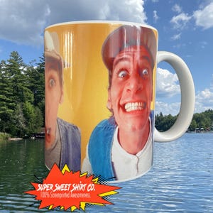 Ernest Mug, Ernest Goes to Camp, 90s kid, Coffee gift, tea, camping mug, gift for her, coffee cup, Jim Varney, camp coffee cup, camp fire