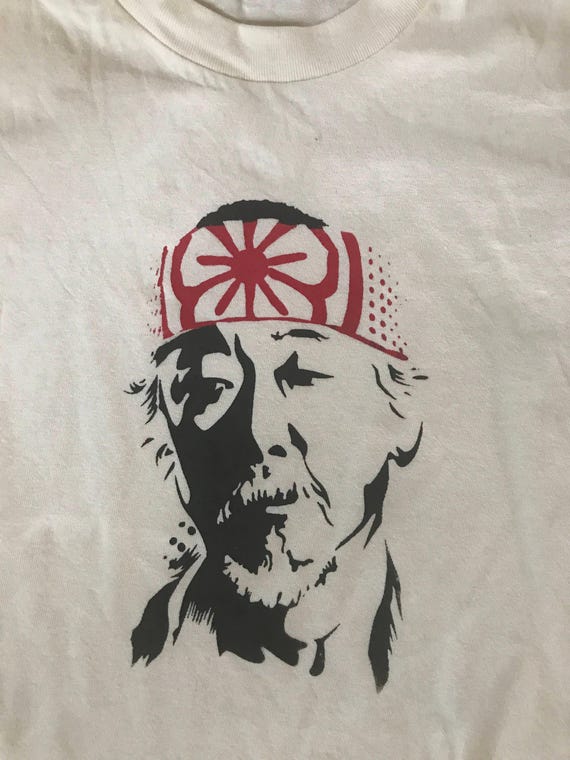 ミスターミヤギシャツ、ベストキッドTシャツ、格闘技シャツ、男性用