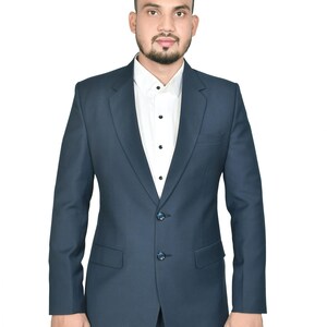 Men Bue Suit Party Wear Suit Groom Wear Suit Wedding Suit 2 Piece Suit Gift For men Elegant to Button Slim Fit Suits