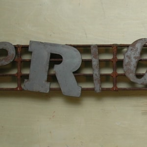 Priceless Repurposed Rusty Metal Letters Sign | Rustic Industrial Modern Farmhouse | Conversation Art Studio Design Office Decor Wall Art