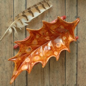 Leaf Sled Sculpture Bowl | Samhain Harvest Dish | Fairy Sleigh | Woodland Forest | Rustic Farmhouse Decor | Mountain Cabin Design Art Decor