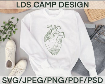 I can do all things through Christ camp t-shirt digital download design - With all thine heart Girls Camp, FSY, Pioneer Trek, LDS youth camp