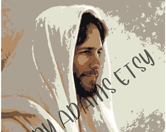 Jesús v4 Paint By Number artesanía grupal- descarga digital - Puedo hacer todas las cosas a través de Cristo - FSY - Conferencia Juvenil - Pioneer Trek