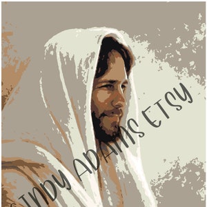 Jesus v4 Paint By Number group craft- digital download - I can do all things through Christ - FSY - Youth Conference - Pioneer Trek