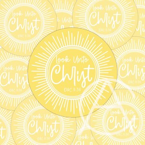 2025 LDS Youth Theme Sticker Sets &quot;Look unto Christ&quot; D&C 6: 36 - Inspirational Christian Stickers for Youth Groups