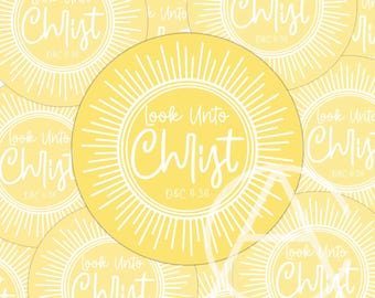 2025 LDS Youth Theme Sticker Sets "Look unto Christ" D&C 6: 36 - Inspirational Christian Stickers for Youth Groups