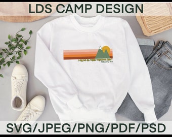 I can do all things through Christ camp t-shirt digital download design - Retro - Girls Camp - Youth Conference - Pioneer Trek - LDS Camp