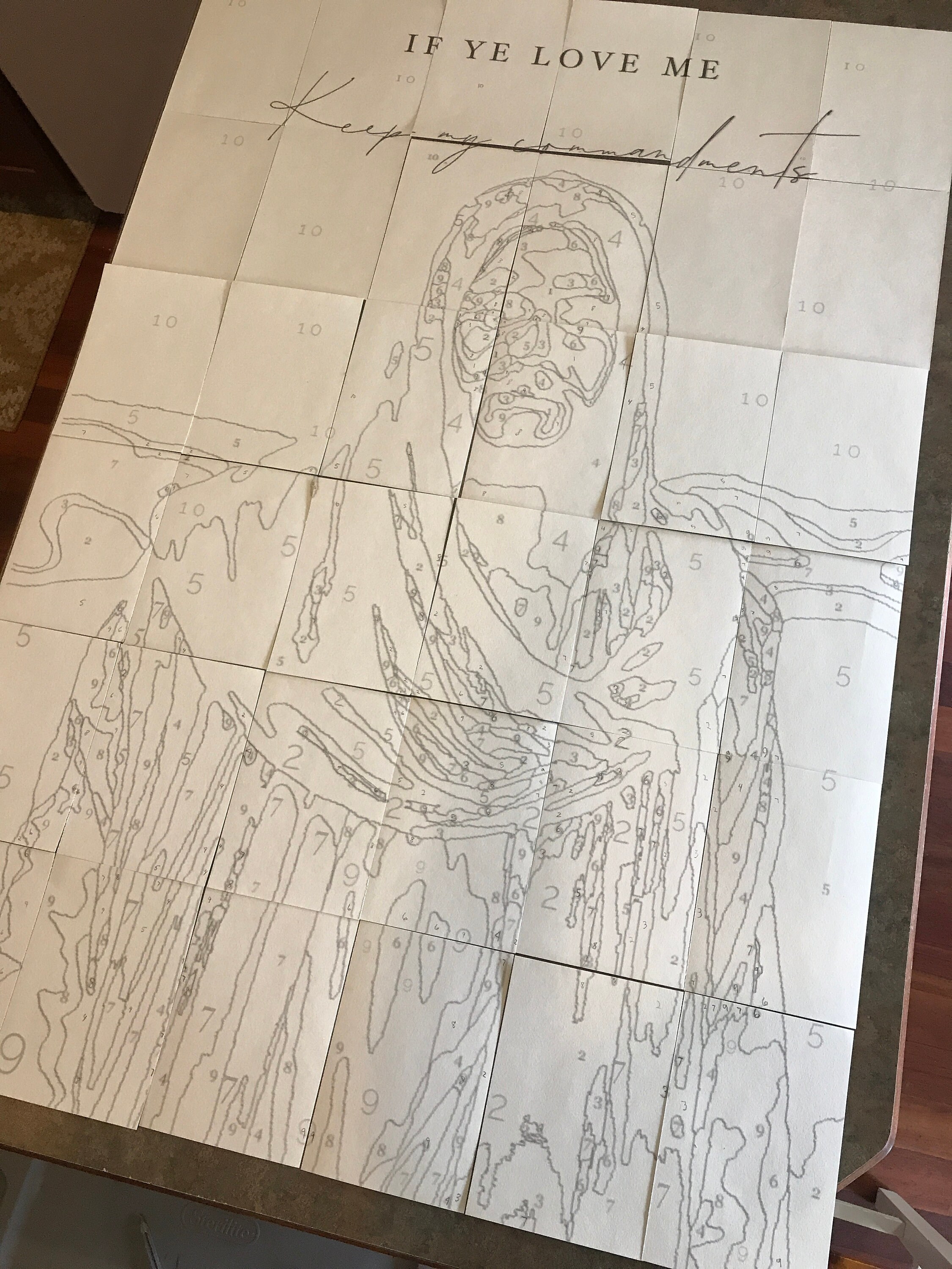 Jesus Paint By Number group craft digital Download Etsy