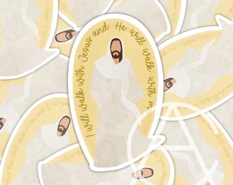 I Will Walk With Jesus & He Will Walk With Me  2026 LDS primary theme Stickers