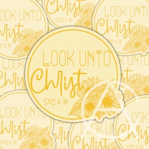 2025 LDS Youth Theme Sticker Sets &quot;Look unto Christ&quot; D&C 6: 36 - Inspirational Christian Stickers for Youth Groups