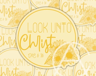 2025 LDS Youth Theme Sticker Sets "Look unto Christ" D&C 6: 36 - Inspirational Christian Stickers for Youth Groups