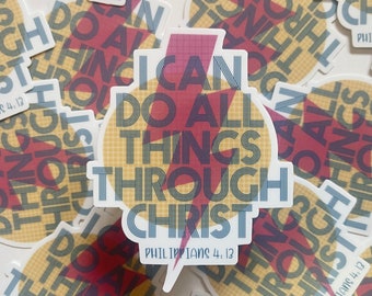 I can do all things through Christ- set of 8, 16, 24, 32, 40, 48 2023 LDS Youth Theme stickers - Power Girls Camp, Pioneer Trek, FSY