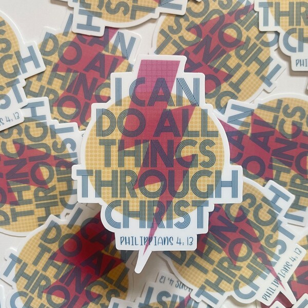 I can do all things through Christ- set of 8, 16, 24, 32, 40, 48 2023 LDS Youth Theme stickers - Power Girls Camp, Pioneer Trek, FSY