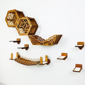 Cat Wall Furniture, Cat Wall Shelves, Cat Wall Bridge, Cat Wall Bed, Cat Steps, Cat Tower