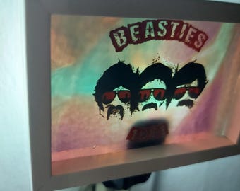 BEASTIE BOYS stained glass nightlight made with Youghiogheny glass 2.5x3.5