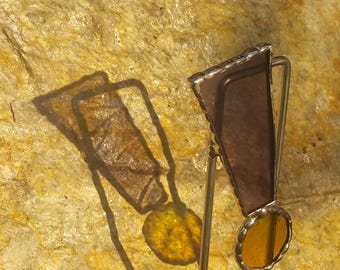 EXCLAMATION POINT Stained Glass Plant Stake 8.5x1.5"