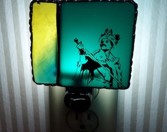 FREDDIE MERCURY QUEEN Stained glass nightlight 3x3