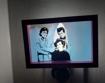 PRETTY IN PINK stained glass nightlight  2.5x3.5 Molly Ringwald andrew McCarthy John Cryer