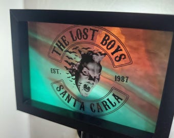 Lost Boys Kiefer Sutherland stained glass nightlight made with Youghiogheny glass 2.5x3.5