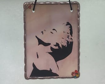 MADONNA Stained Glass Suncatcher Window Decoration Ornament 3x2.25"