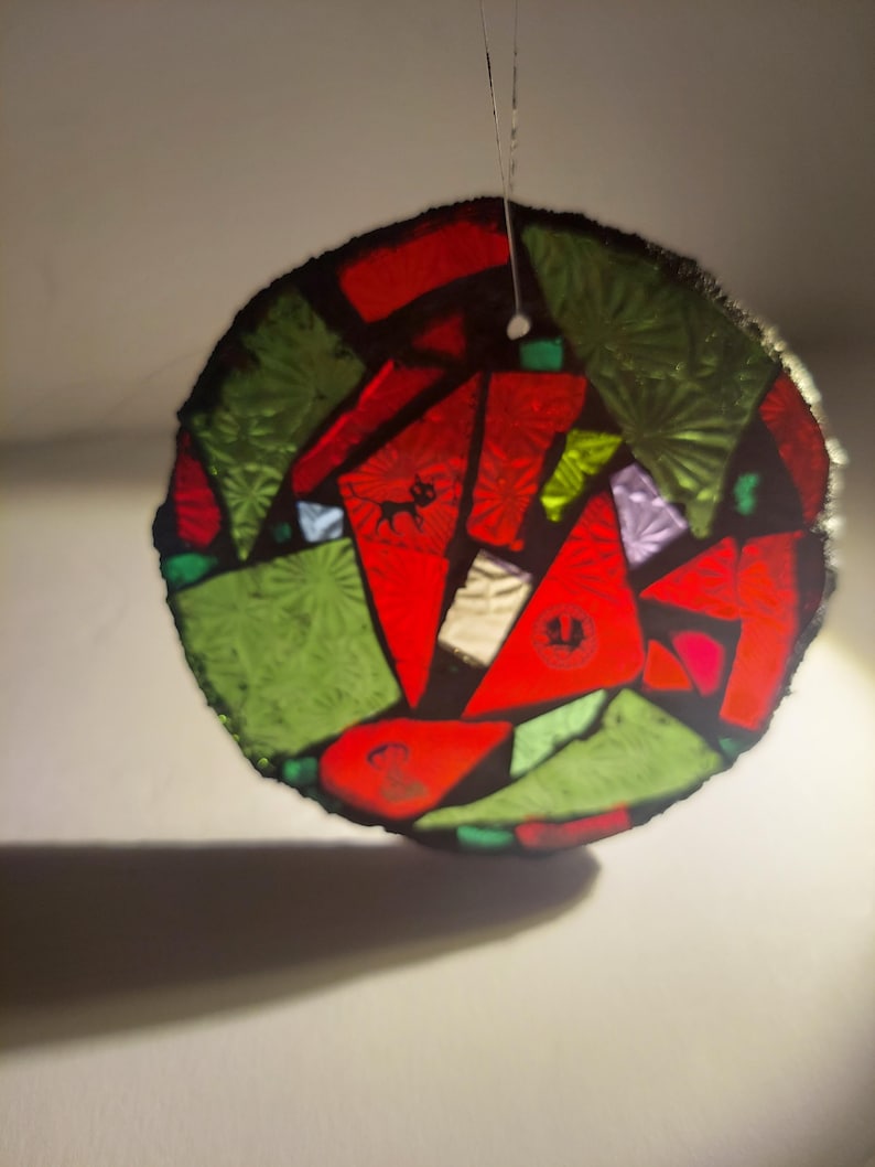 Coraline Stained Glass Mosaic Suncatcher ornament 3 3/4 " image 1