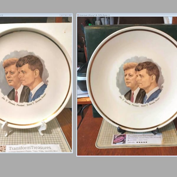Vintage John F Kennedy and Robert F Kennedy President and Senator Souvenir Plate Gift Memoriam