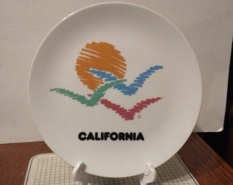 Vintage California Souvenir State Plate Decorative Collector Landmarks Travel Vacation Gift Collectible