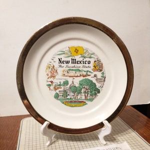 Vintage New Mexico Land of Enchantment Souvenir State Plate NM Travel Vacation Decorative Retro Wall Decor Gift